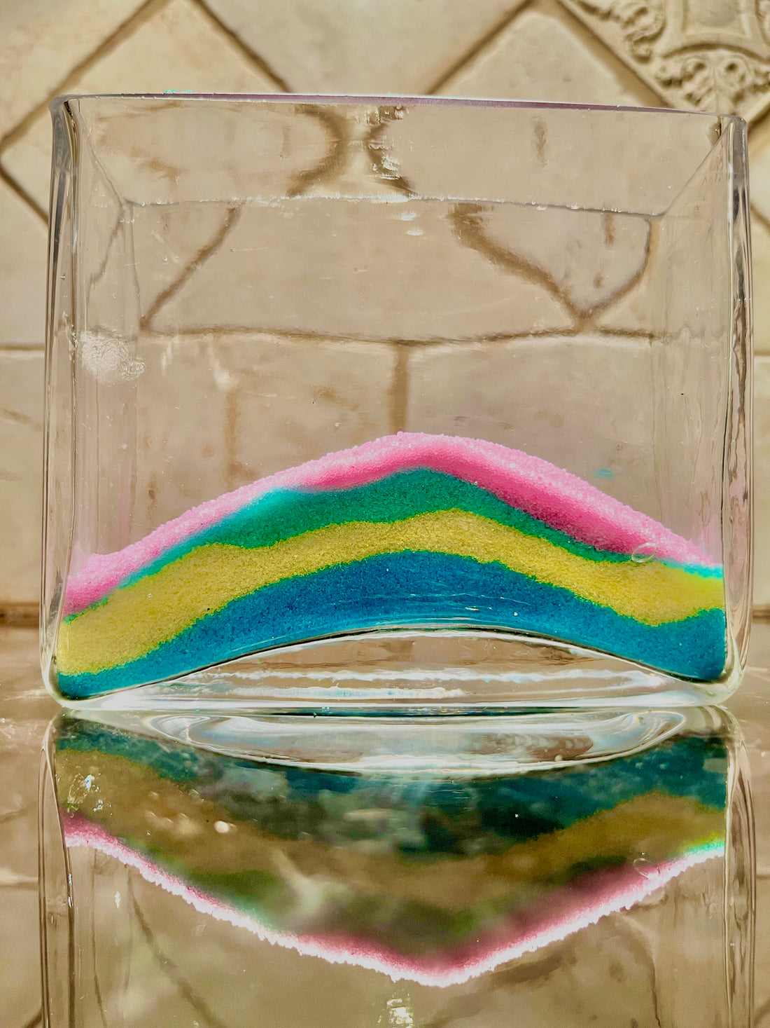 Creating Stunning Layered Colorful Sand Art with Dyed Salt