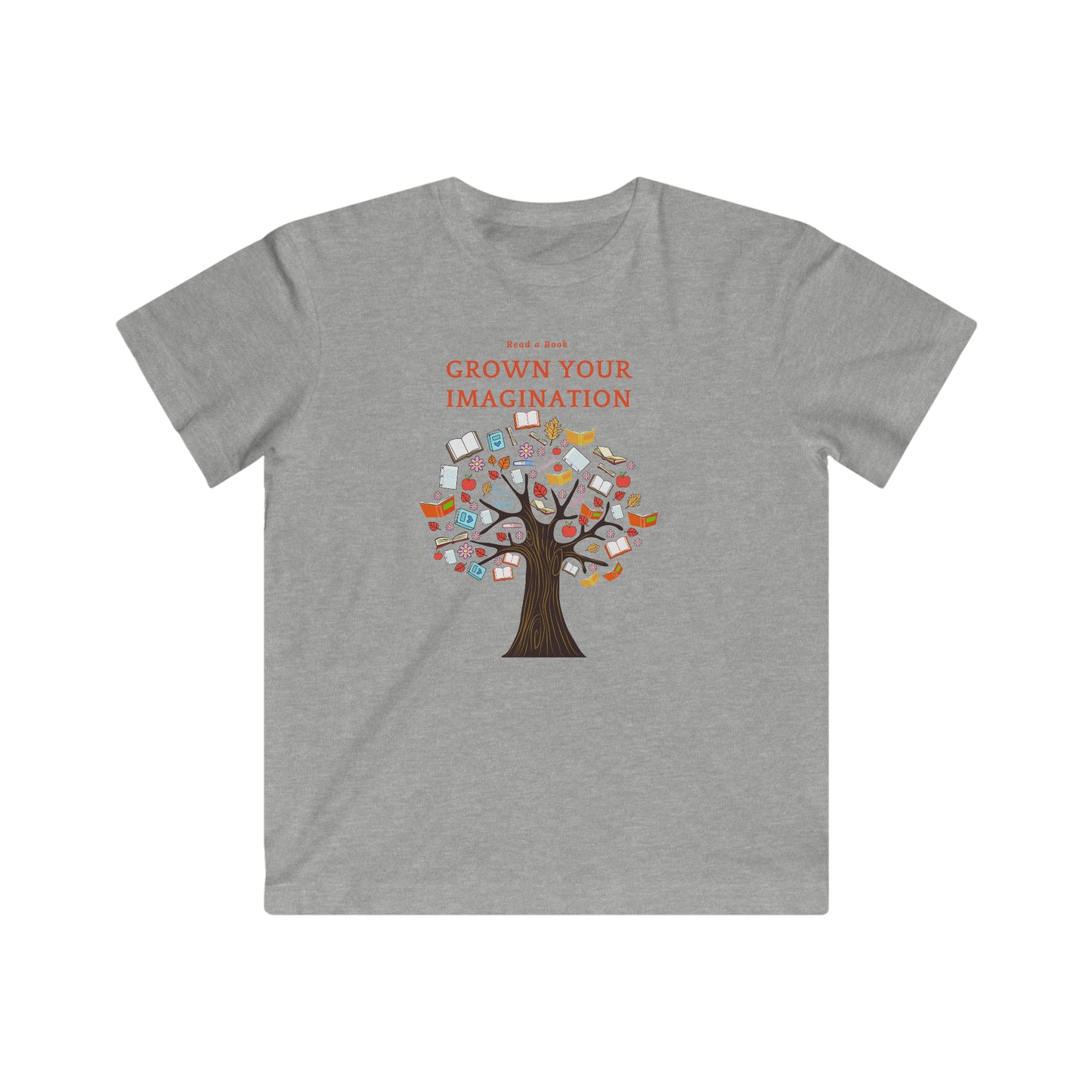 Read a Book-Grow Your Imagination Kids Fine Jersey Tee