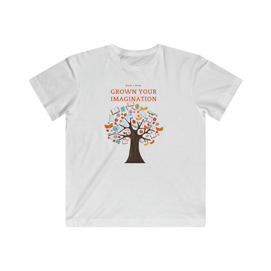 Read a Book-Grow Your Imagination Kids Fine Jersey Tee