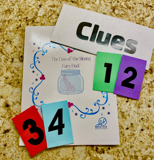 The Case of the Missing Fairy Dust Mystery Activity Book- with physical clues